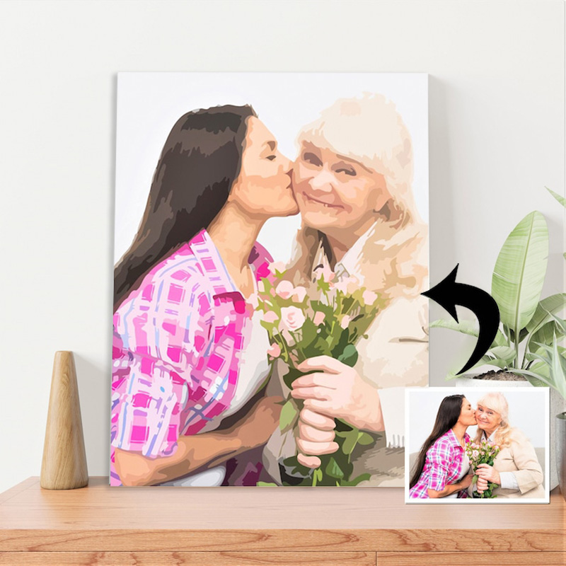 数字 塗り絵 油絵風 デジタル DIY絵 写真いれ インテリア