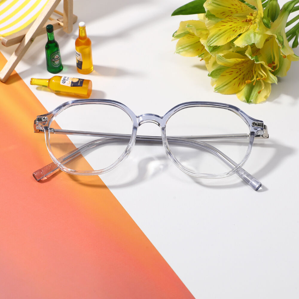 Moora Geometric Blue Glasses