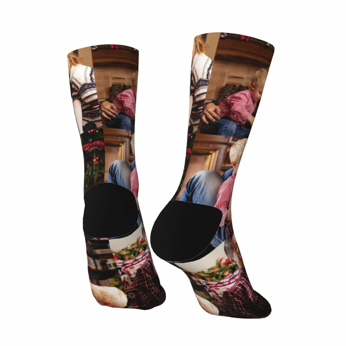 Chaussettes à visages personnalisées avec plusieurs photos pour la famille