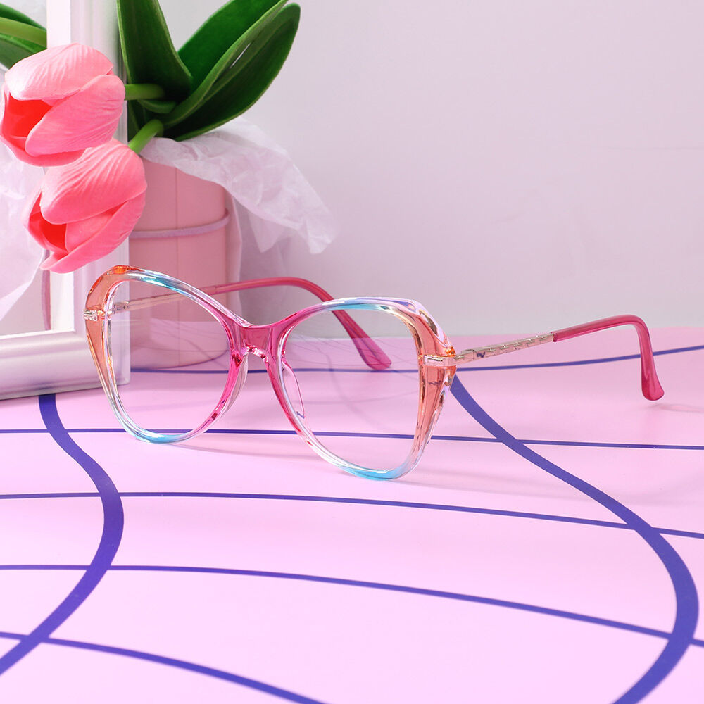 Zenob Cat Eye Rainbow Glasses