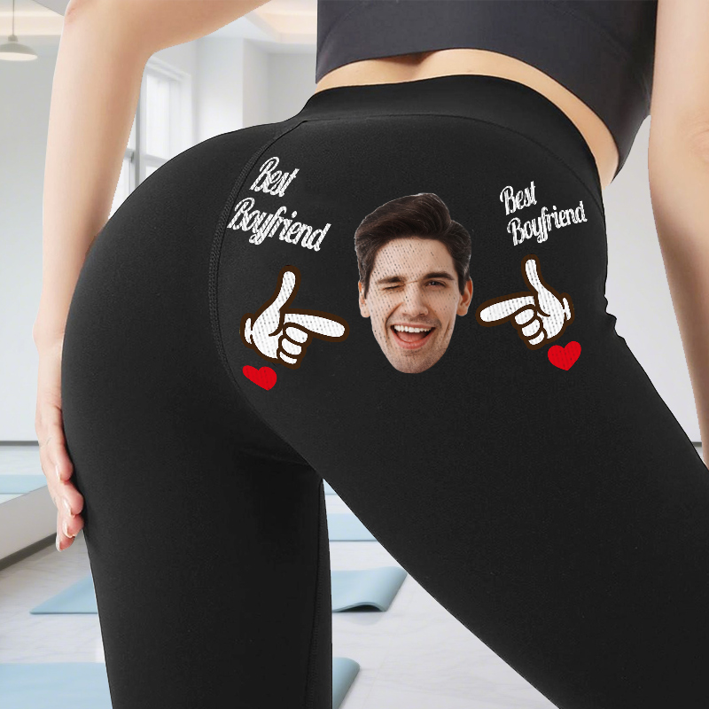 Personalized Leggings You're The Best Boyfriend Custom Photo Design Surprise Gift for Lovers