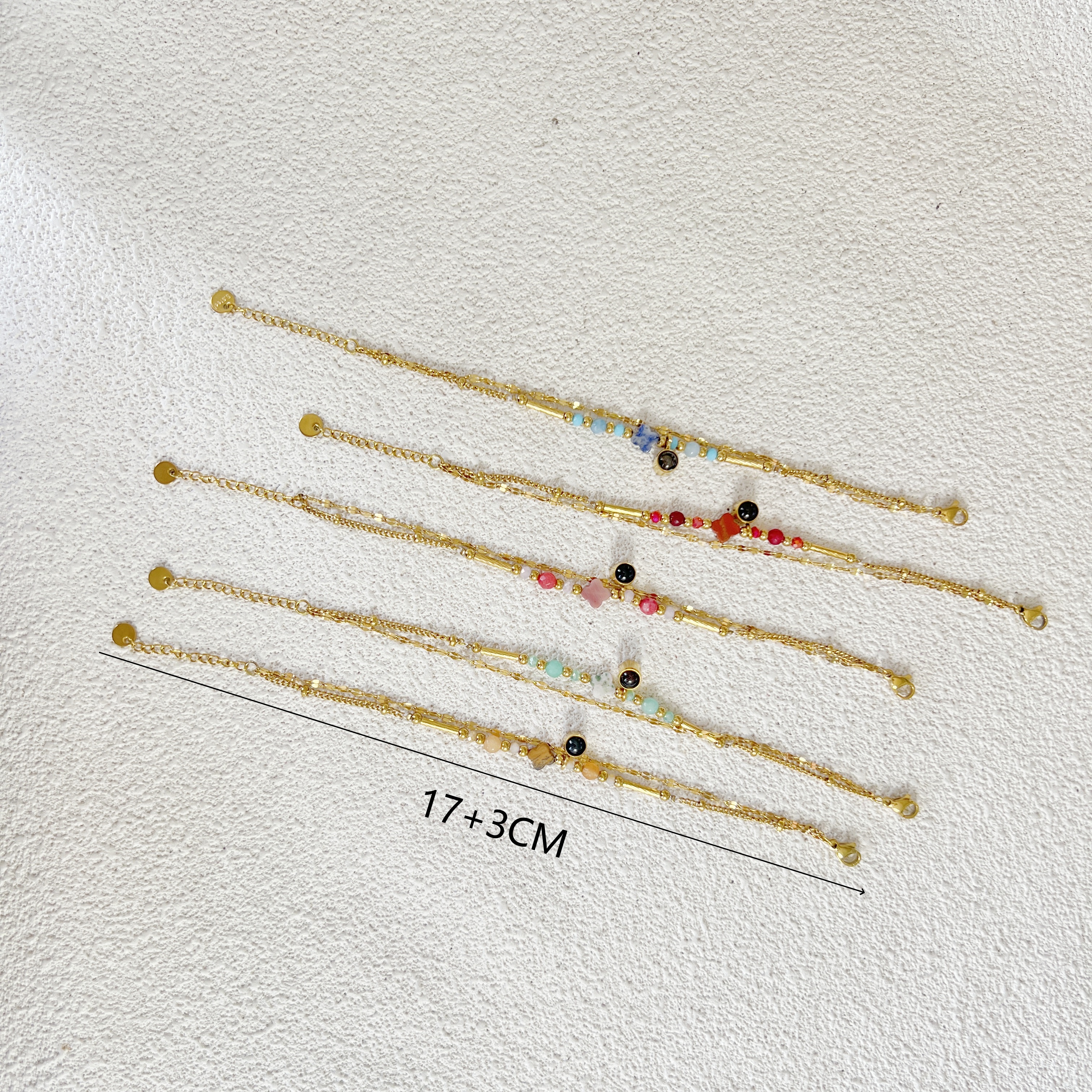 Personalized Colorful Stone Projection Picture Bracelet Simple Gift for Girls