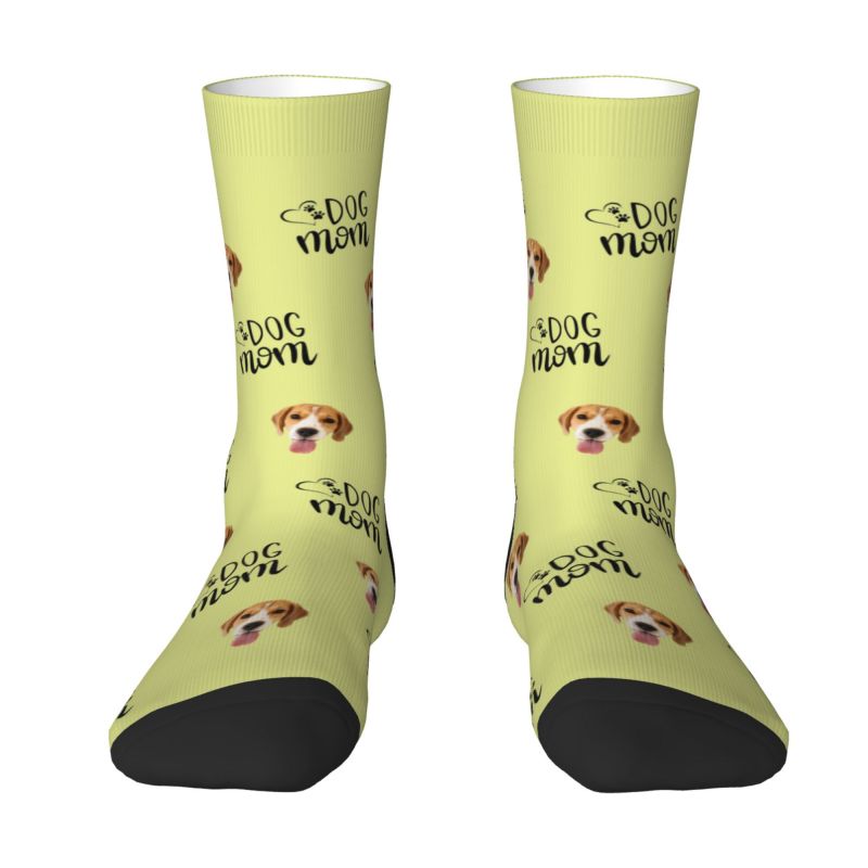 "Dog Mom" Personalized Face Socks are a Gift for Pet Lovers