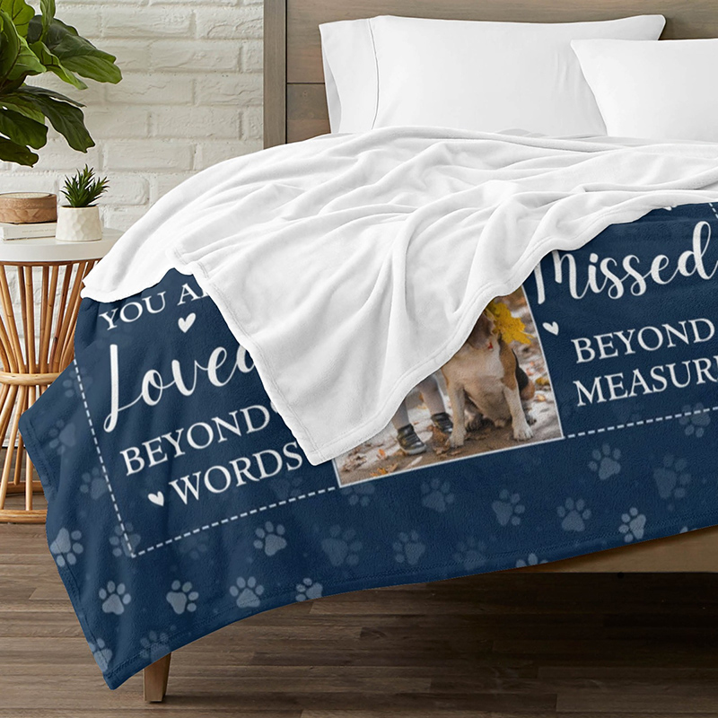 Personalized Photo Blanket Cute Gift for Pet Lover