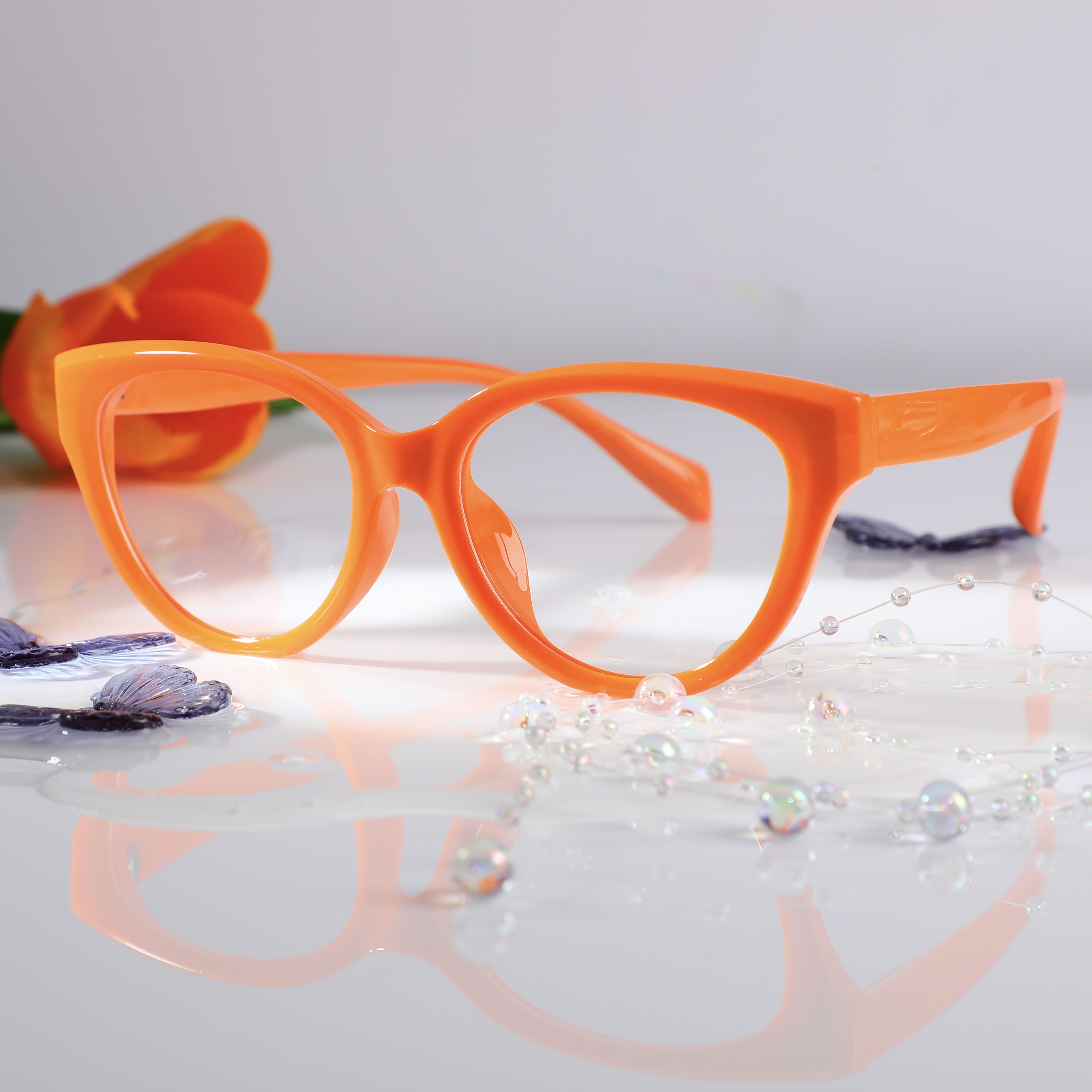 Lunettes de Vue Tammy Cat Eye Orange