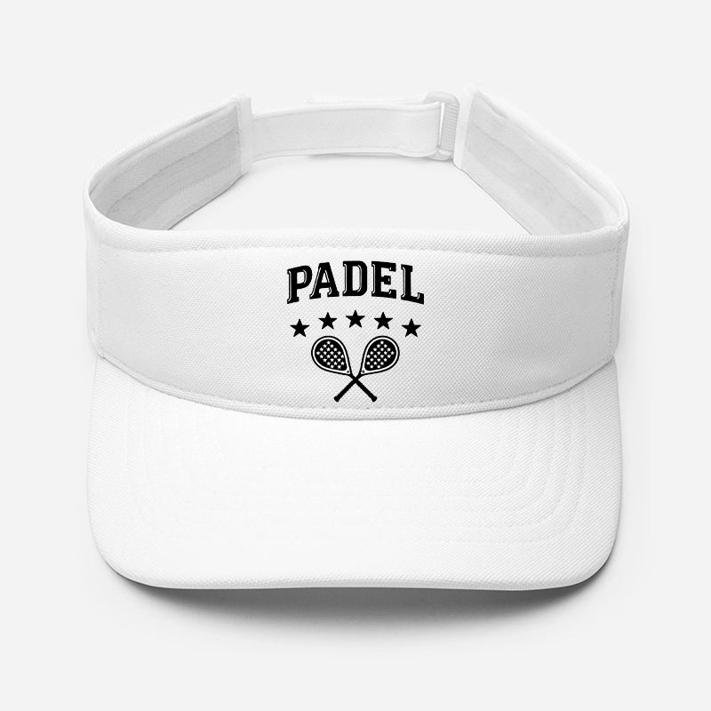 Personalized Tennis Hat Visor Five Stars Padel Tennis Racket Design Perfect Gift for Tennis Lovers