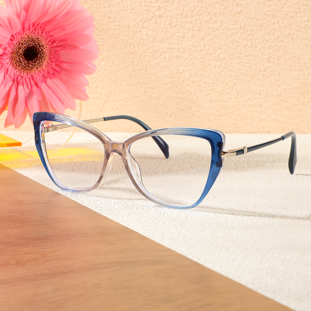 Occhiali da Vista Blake Cat Eye Blu 