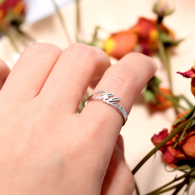 シンプル ネーム リング