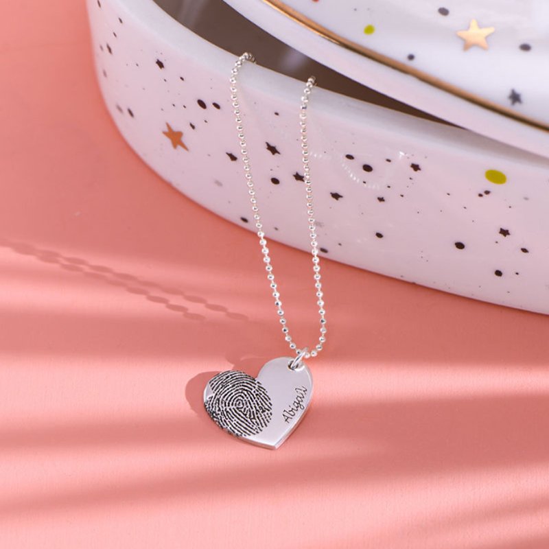 Naszyjnik z odciskami palców Biżuteria z odciskami palców