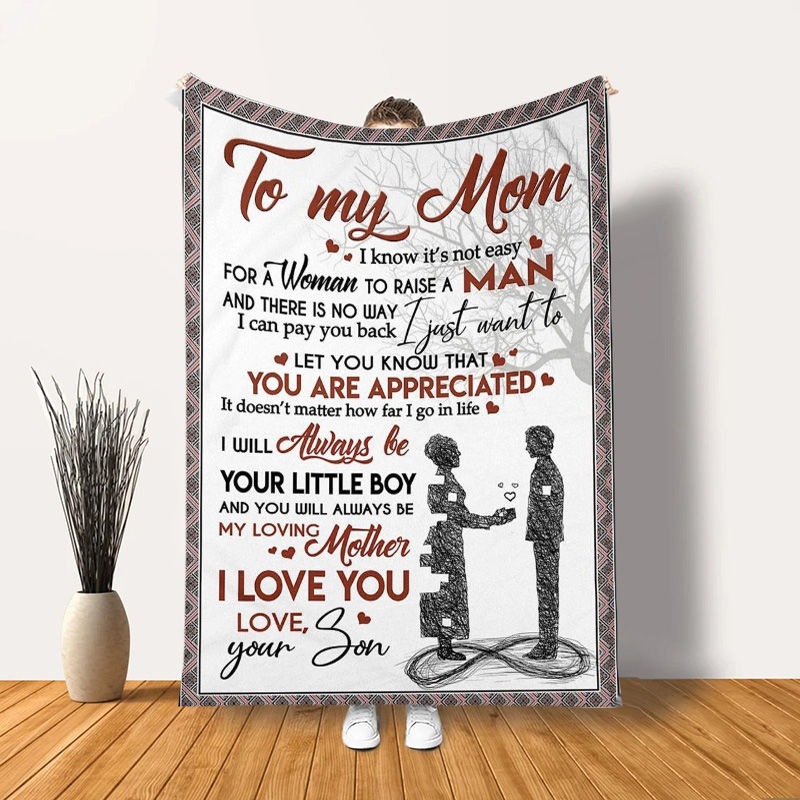 Personalized Love Letter Blanket to Dear Mom from Son