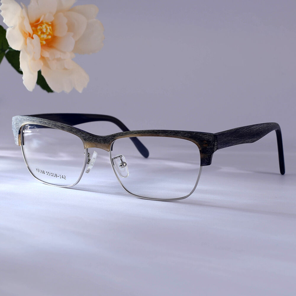 Bruce Rechteckige Grey Brille