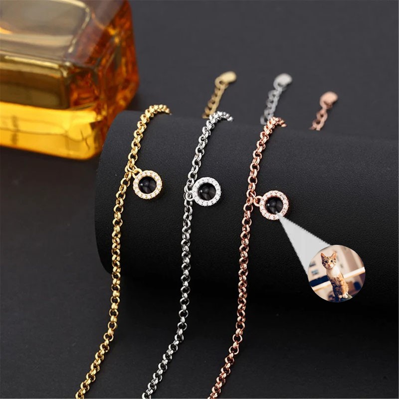 Custom Picture Projection Bracelet Minimalist Style Gift for Graceful Person