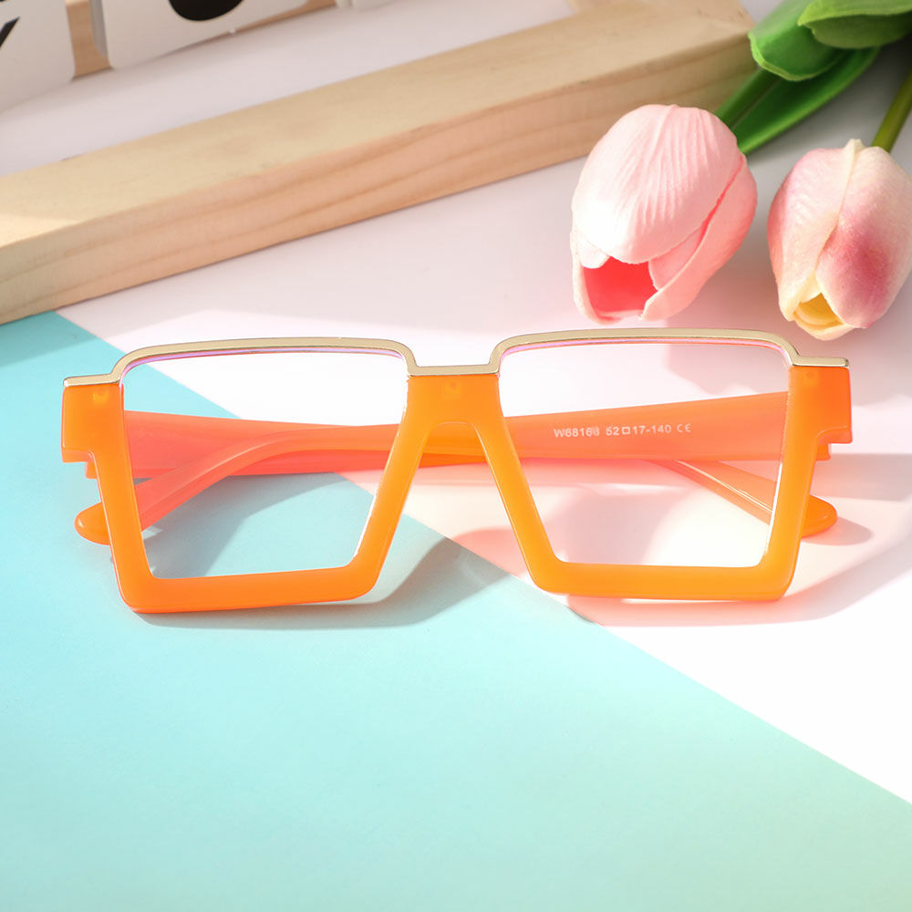 Lunettes de Vue Une Carré Orange