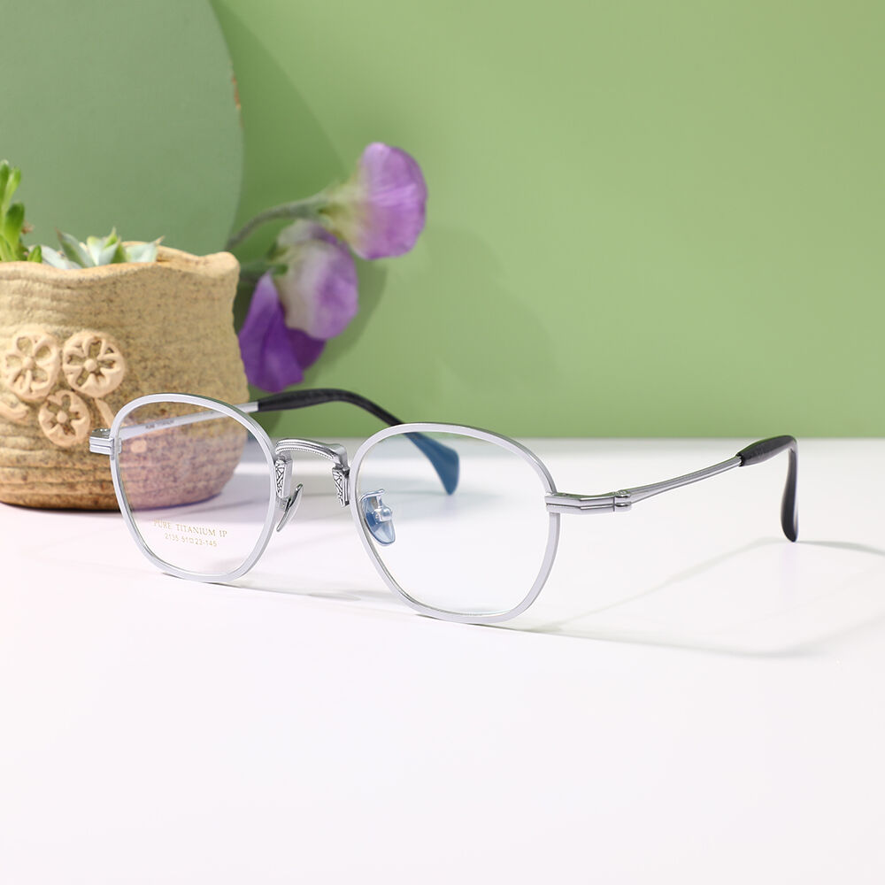 Lance Geometric Silver Glasses