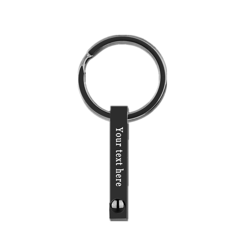 Personalisierte Foto Projektion Schlüsselanhänger mit individueller Gravur Minimalistisches Geschenk für Freunde