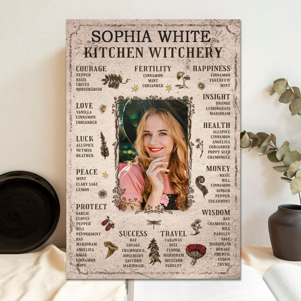 Personalized Picture Canvas Wall Art with Flower Pattern Creative Gift for Family