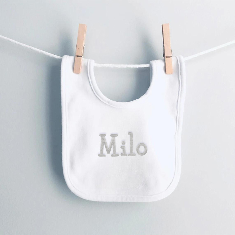 Personalized Name Embroidered Baby Bib Lovely Gift for Kids