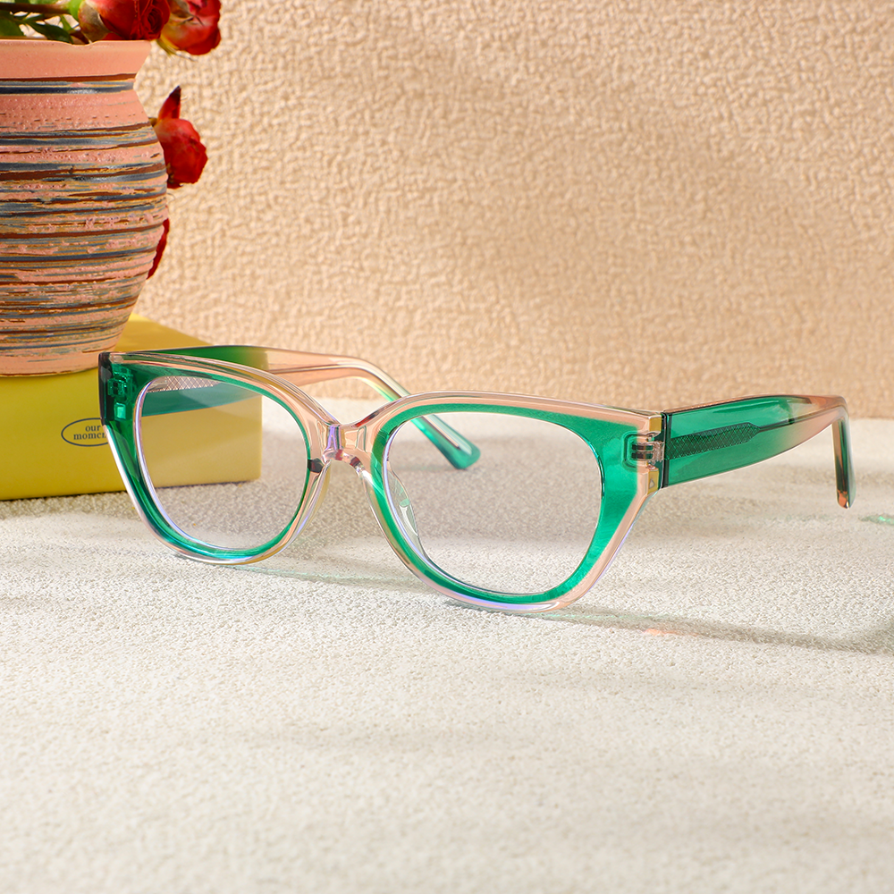 Daisy Cat Eye Grüne Brille