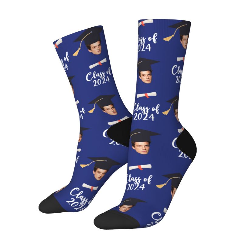 Customized Face Socks Multiple Colors Best Graduation Gift for Friends