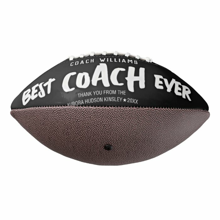 "Best Coach Ever" Personalized Football Gift for Coache
