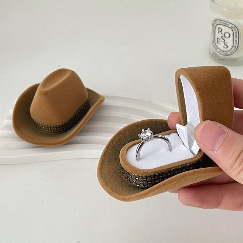 Western Cowboy Hat Ring Box Without Ring fun gift for her