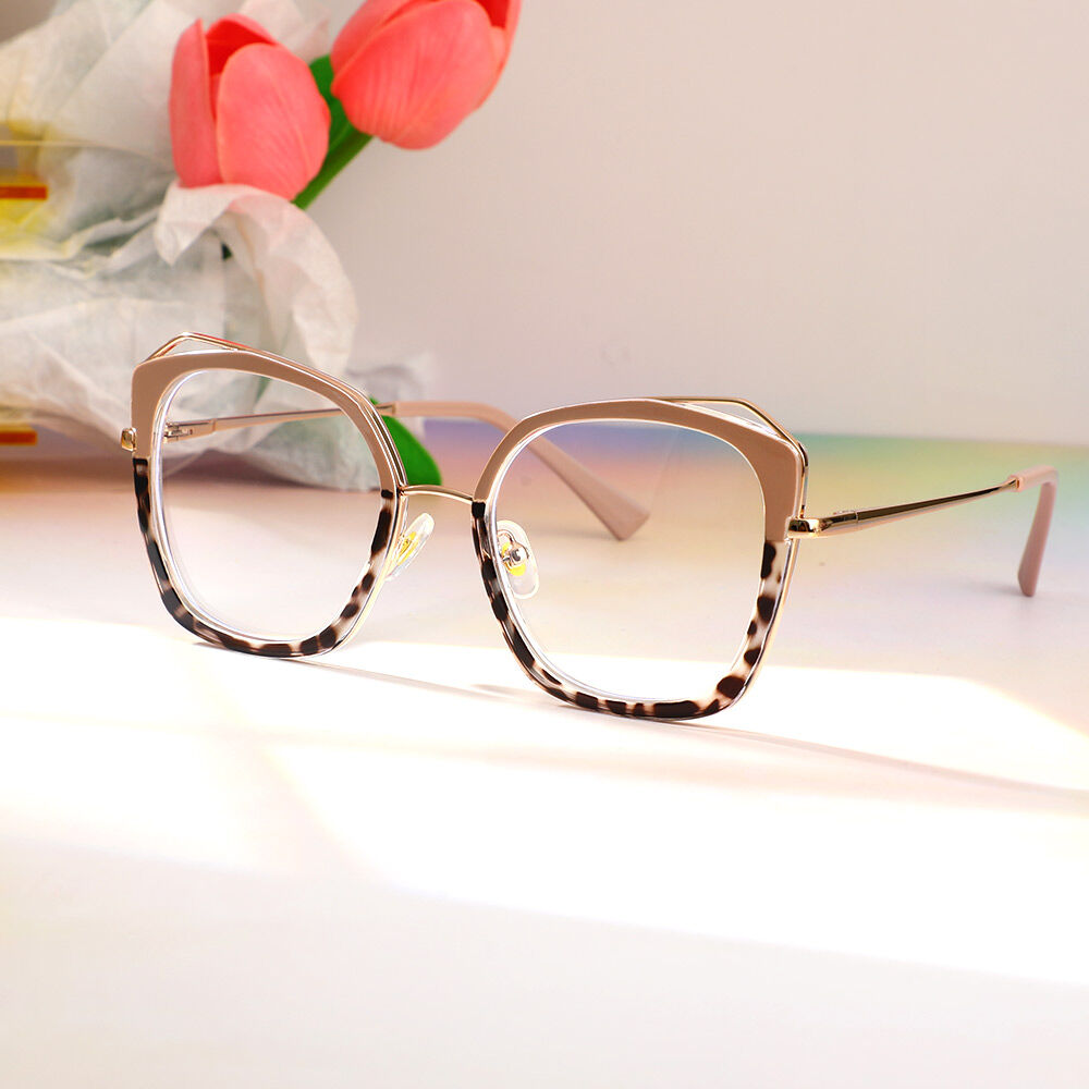 Patrick Cat Eye Leopard Glasses