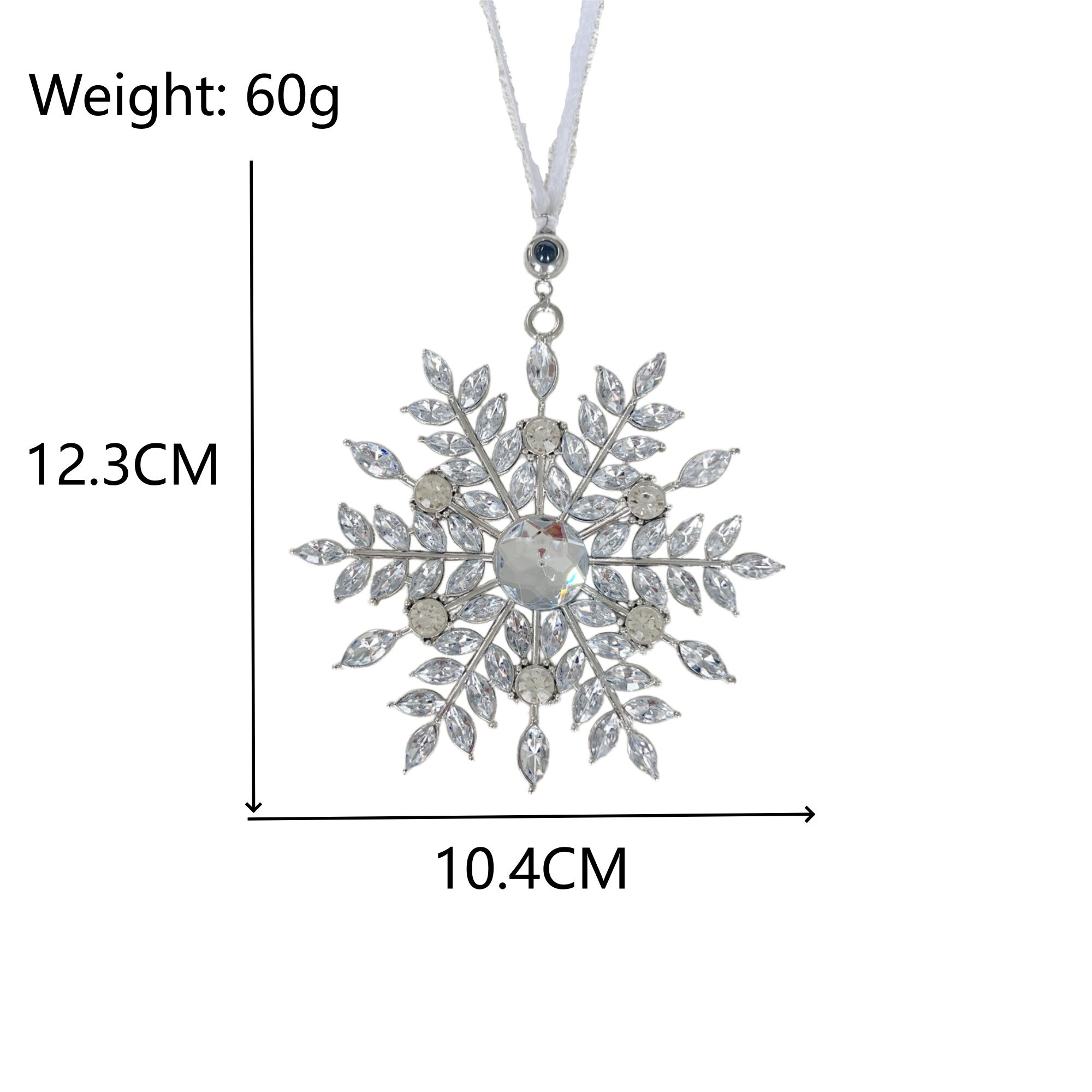 Ciondolo personalizzato con proiezione a forma di fiocco di neve e diamanti regalo natalizio per la famiglia