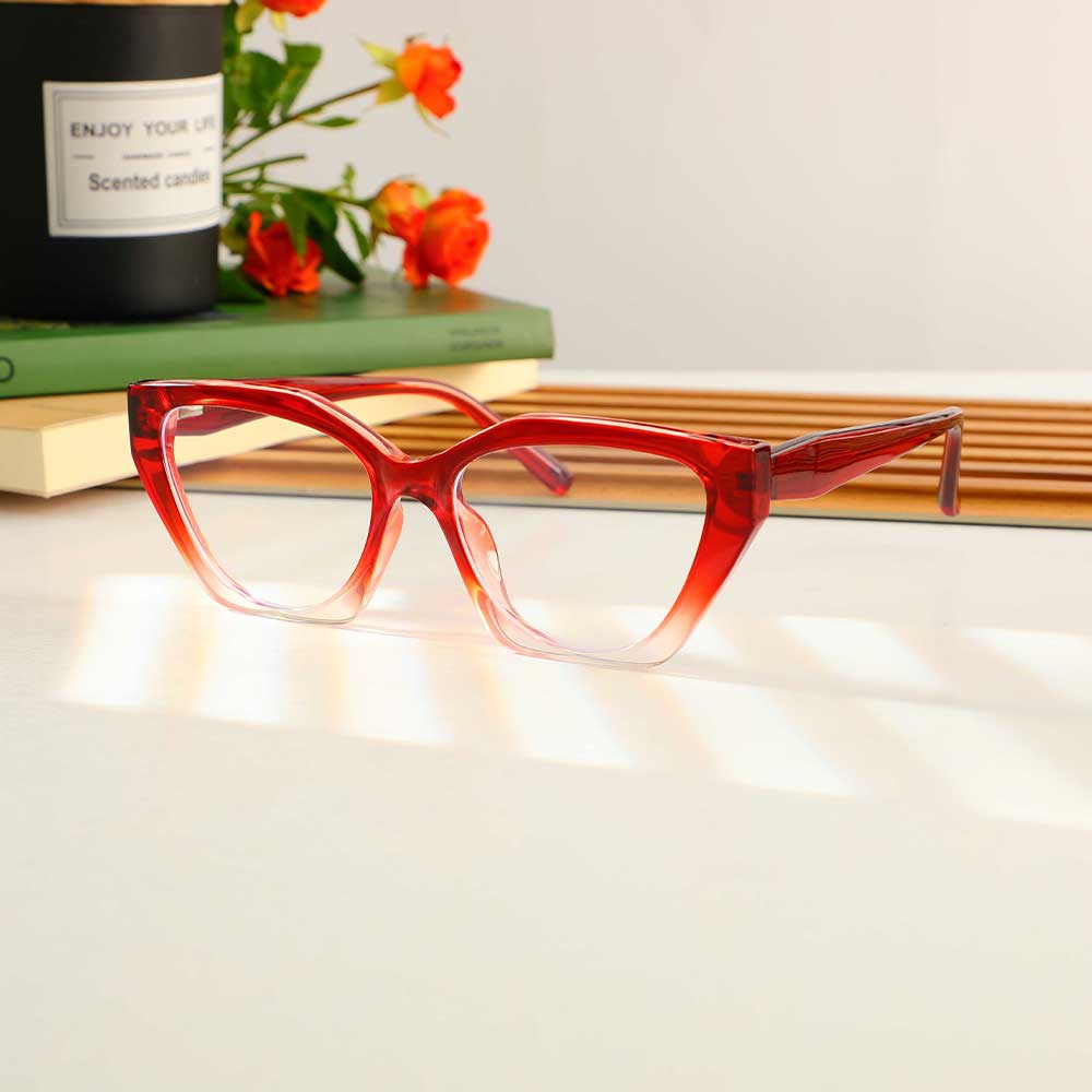 Nathaniei Cat Eye Rote Brille