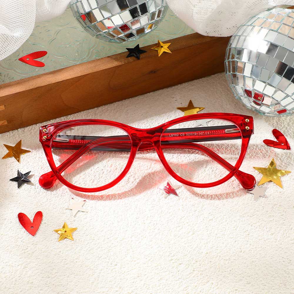 Occhiali da Vista Bessemer Cat Eye Rosso 