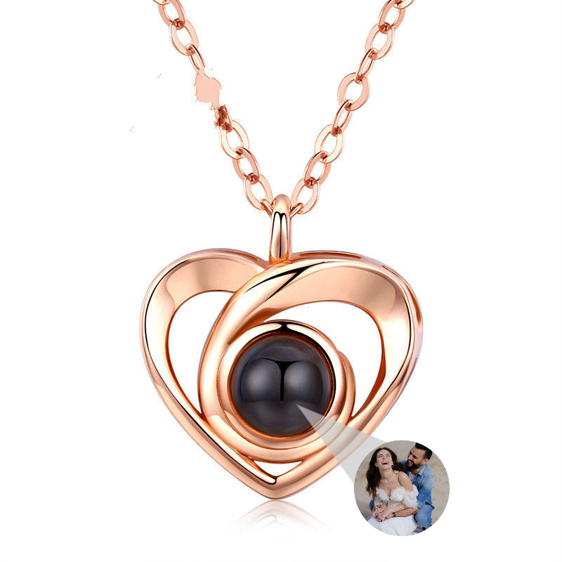 Personalized Photo Projection Necklace With Picture Inside-My Love