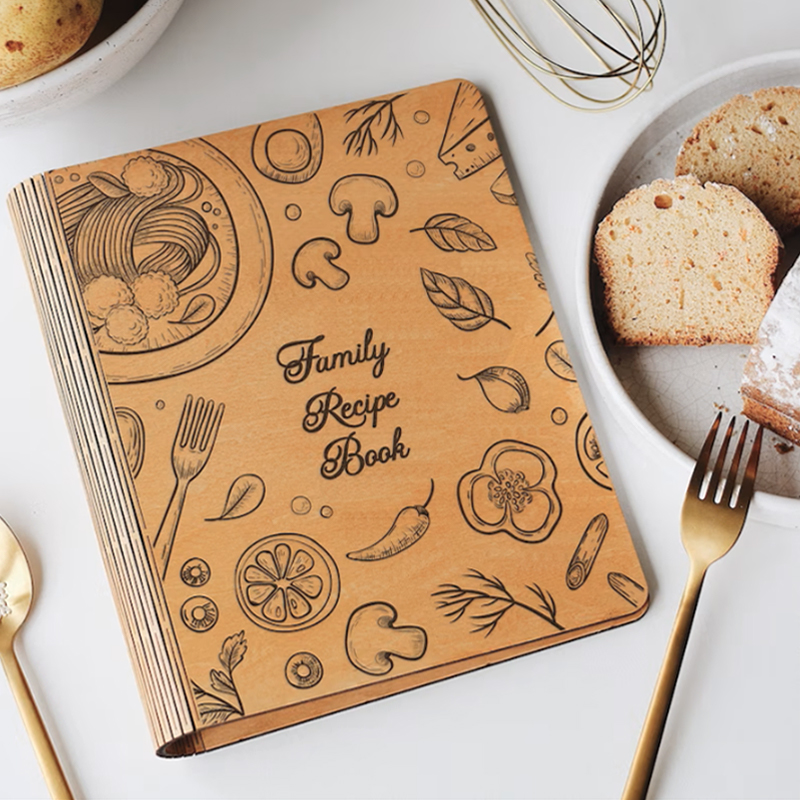 Personalized Recipe Book Custom Varied Kitchen Supplies Cover Gift for Dear Mom