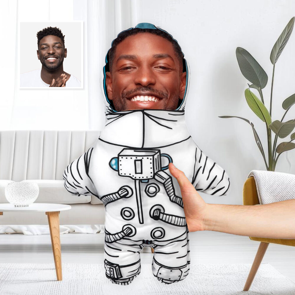 Personalisiertes Gesichtskissen Astronaut Bild Kissen Geschenk für Freund
