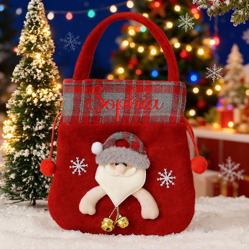 Personalized Embroidered Name Christmas Gift Bag Precious Gift for Friends