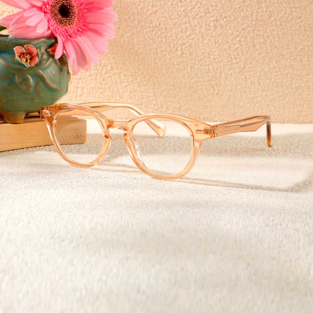 Daisy Runde Champagne Brille