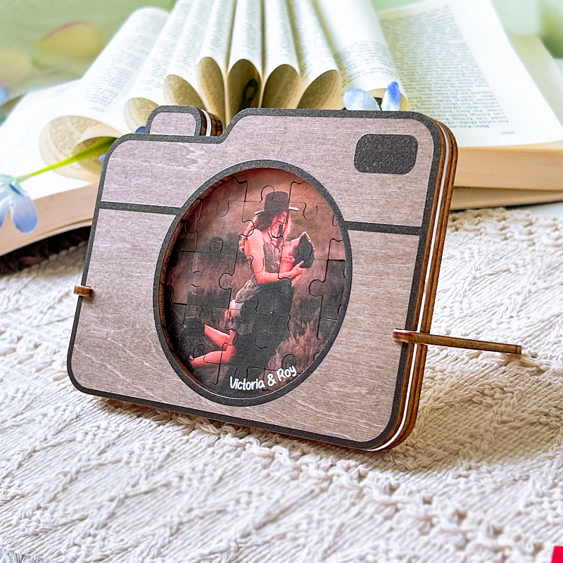 カメラデザイン 名入れ 写真入れ オブジェ 置物 インテリア