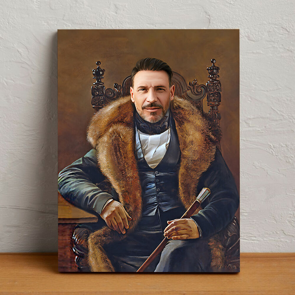 "The Lord" Customizable Vintage Royal Picture Frame Based from Head Photo