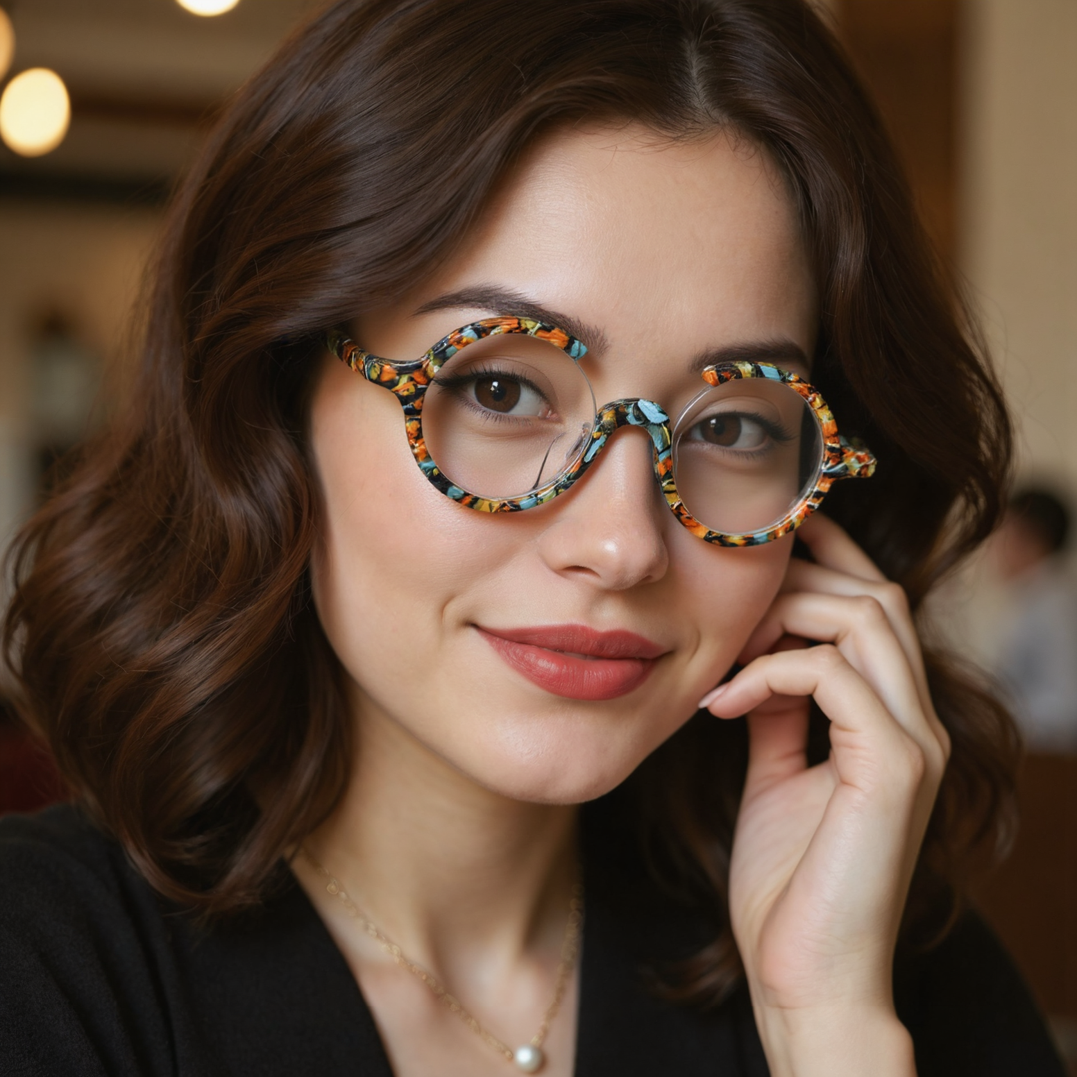 Occhiali da Vista Amelia Rotondo Giallo 