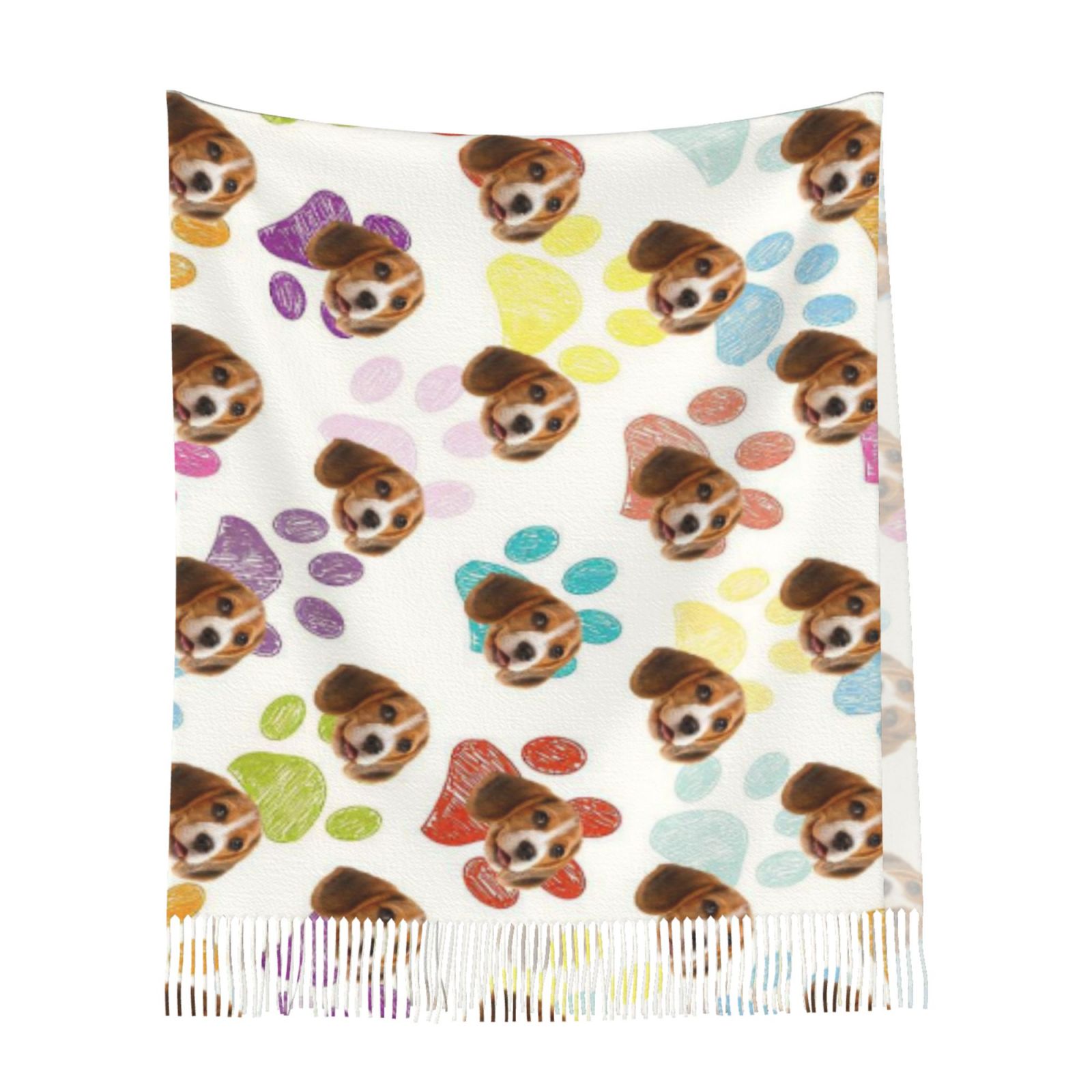 Anpassade halsdukar med söta tassavtryck och husdjursfoton är en fantastisk födelsedagspresent till husdjursägare