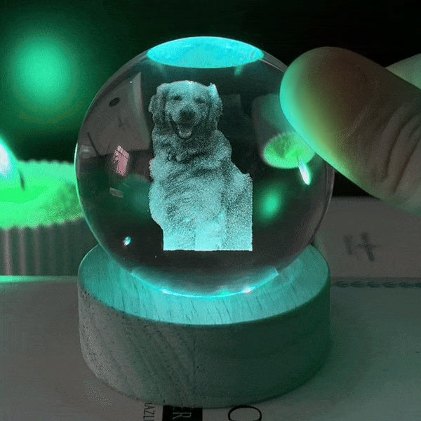 Personalized Picture Crystal Ball Night Light Interesting Gift for Your Love