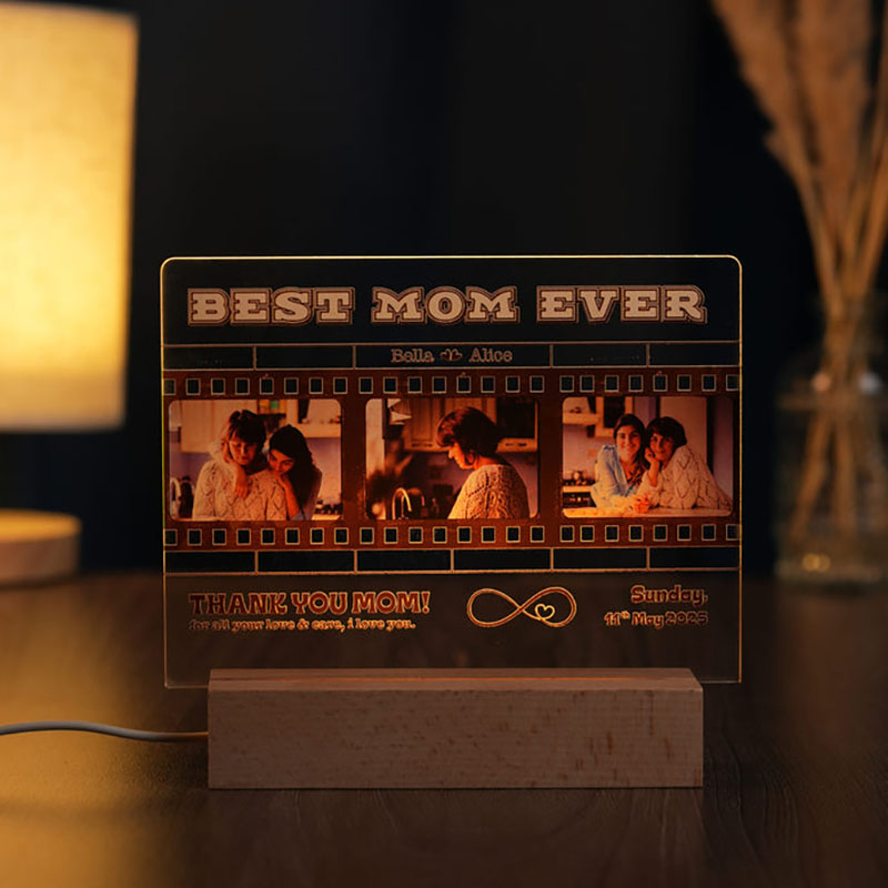 Personalized Picture Night Light Film Style Design Creative Present for Mom