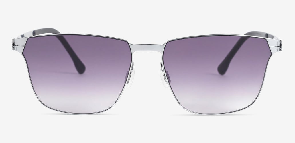 Eden Silver Square Sunglasses