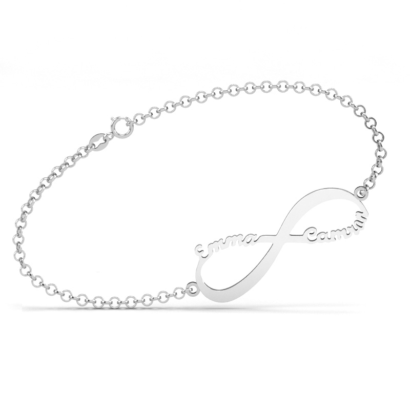 インフィニティ 刻印 ネックレス シンプル オーダーメイド
