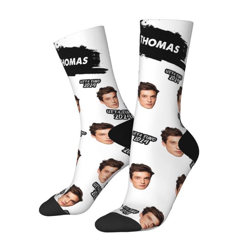 Calcetines personalizados con diseño de rugby Añadir una foto para los amigos