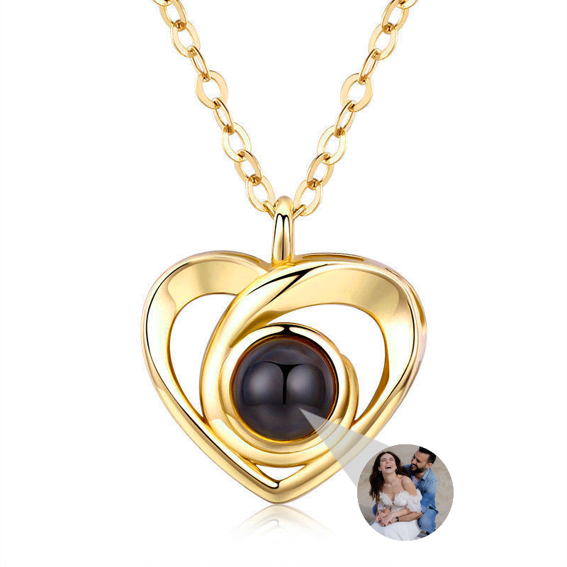 Personalized Photo Projection Necklace With Picture Inside-My Love