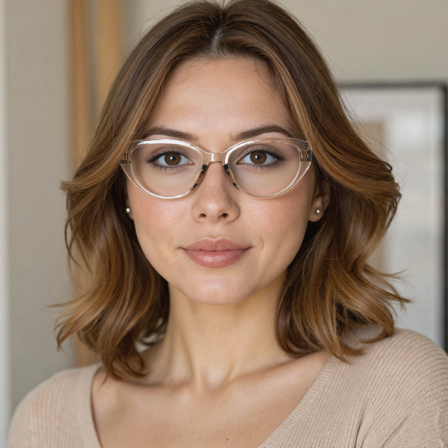 Lunettes de Vue Audrey Cat Eye Champagne