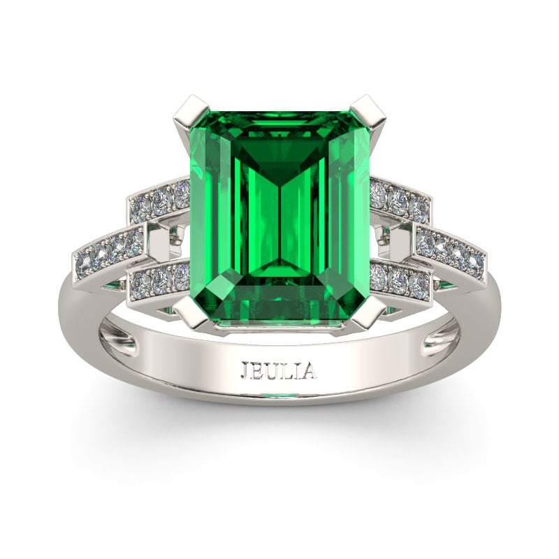 Emerald Cut Engagement Rings Art Deco