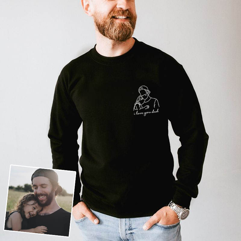 Sweatshirt personnalisé avec texte personnalisé pour le meilleur papa