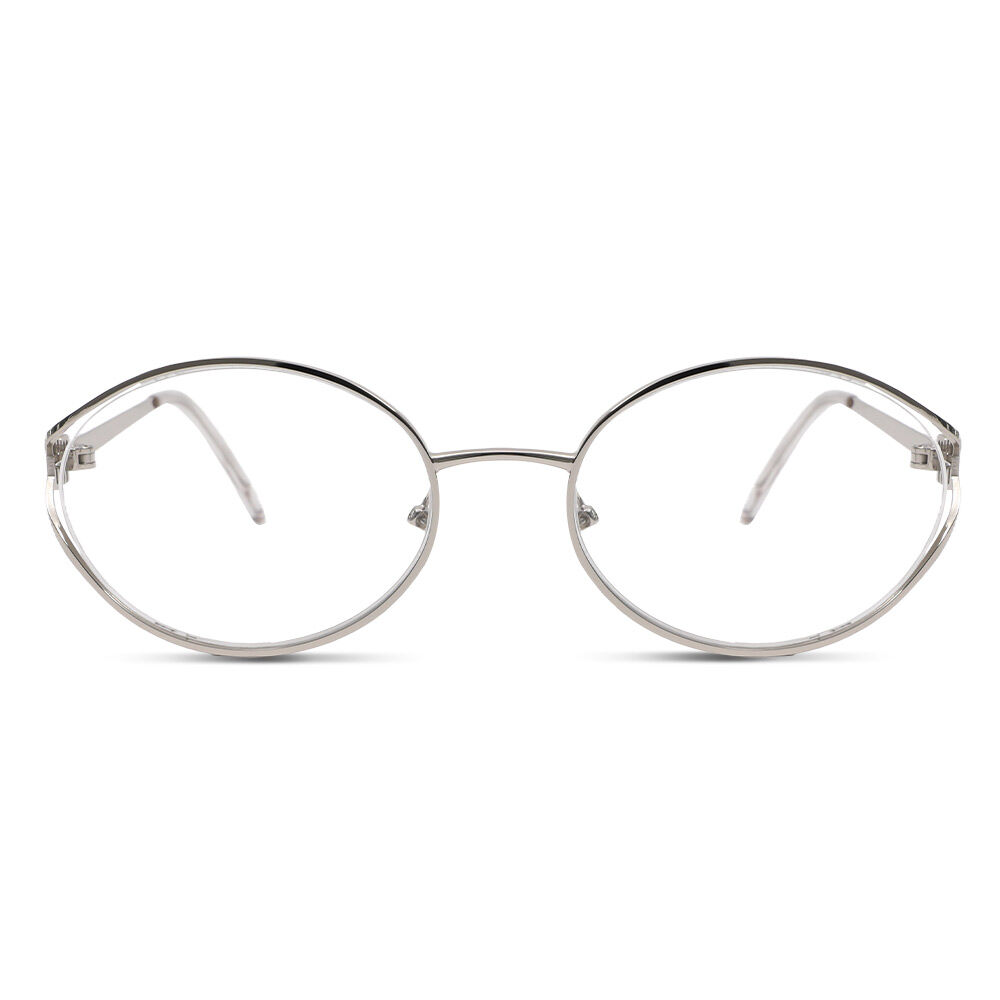 Ellio Oval Silver Glasses