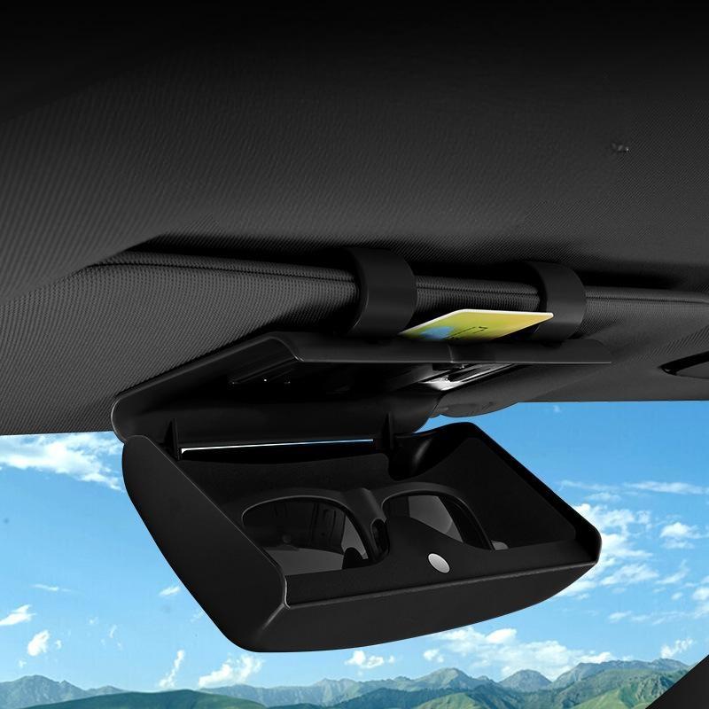 Personalized Car Glasses Storage Box Sunglasses Case Sun Visor Clip Gift for Men