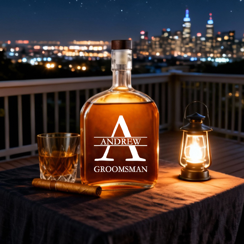 Personalized Name Whiskey Bottle Simple Gift for Family